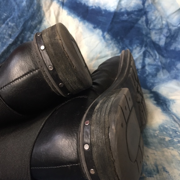 Black leather moto boots - Picture 7 of 7